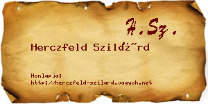 Herczfeld Szilárd névjegykártya